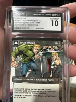 EDDIE BROCK Marvel's Spider-Man Borderless Foil Mythic CGC Gem 10 MTG - Image 4