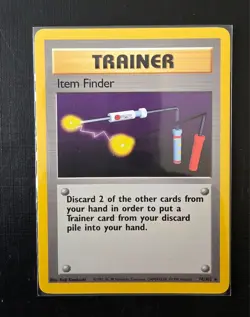 Pokemon Trainer Item Finder 74/102 Base Set Vintage WOTC Uncommon - Image 1