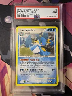 PSA 9 - Pokemon Diamond & Pearl Swampert Holo 9 Great Encounters Holo - Image 1