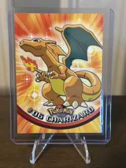 1999 Topps Pokemon TV CHARIZARD #6 Blue Logo - Non Holo - Image 1