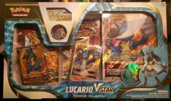 Pokemon TCG Lucario VStar Premium Collection Box - Factory Sealed (6 Packs Mint - Image 1