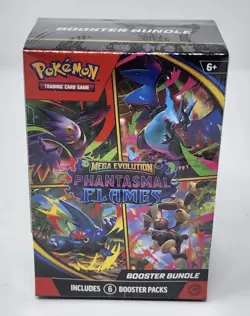 Pokemon TCG: Mega Evolution Phantasmal Flames Booster Bundle (6 Packs) - SEALED - Image 1