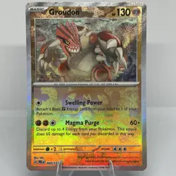 2025 Pokemon SV Prismatic Evolutions Groudon Reverse Holo Master Ball #049/131 - Image 1