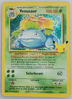 Venusaur 15/102 Pokemon Celebrations: Classic Collection Holo NM - Image 1