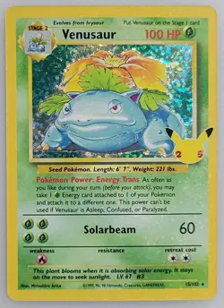 Venusaur 15/102 Pokemon Celebrations: Classic Collection Holo NM - Image 3