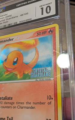Pokemon Charmander 2006 Crystal Guardians Stamped Reverse Holo 48/100 CGC 10 - Image 3