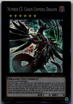 Number C5: Chaos Chimera Dragon Super Rare Dragons of Legend DRLG-EN043 LP - Image 1