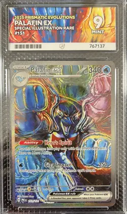 Pokemon TCG Palafin EX Prismatic Evolution Card 151/131 SIR - Ace 9 Mint - Image 1