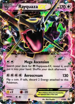 Pokemon TCG Rayquaza EX XY69 Holo Black Star Promo Card - Image 1