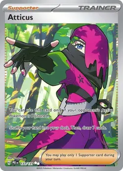 Pokemon Atticus 133/131 Prismatic Evolutions Full Art Ultra Rare Holo TCG Card - Image 1