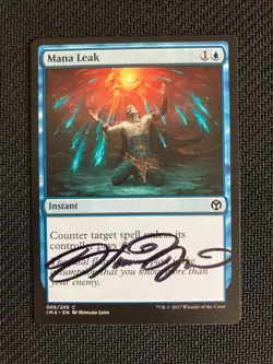 Mana Leak (Iconic Masters) SIGNED by the artist Howard Lyon - Image 1