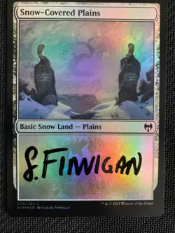 Snow-Covered Plains (276) SIGNED by the artist Sarah Finnigan! Kaldheim Foil - Image 1