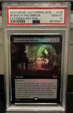 2023 MTG WOE Beseech The Mirror Extended Art Foil #336 PSA 10 - Image 1
