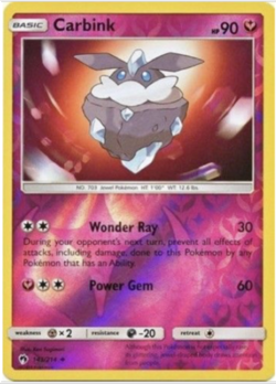 Pokemon - Carbink 143/214 - Uncommon - Reverse Holo - Lost Thunder - NM/M - Image 1