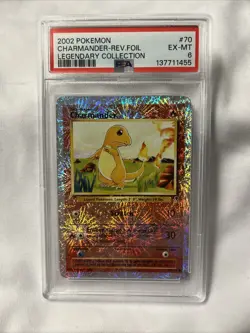 Pokemon TCG Charmander 70/110 Legendary Collection 2002 Reverse Holo Card - Image 1