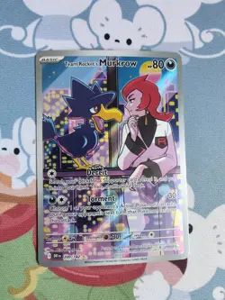 Team Rocket's Murkrow 200/182 SV10: Destined Rivals Holofoil Pokemon TCG Card NM - Image 1
