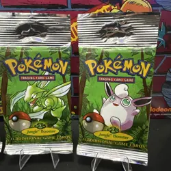 1999 Pokemon Jungle Booster Pack - Set of 3 - Long Crimp - Factory Sealed - Image 4