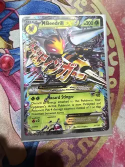 Pokemon TCG M Beedrill-EX XY158 Promo LP Card Normal Size Card - Image 1