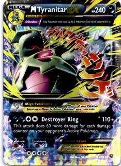 Pokemon TCG M Tyranitar EX 43/98 XY Ancient Origins Holo Rare Moderately Played - Image 1