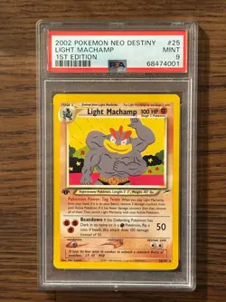 2002 Pokemon 1st Edition Neo Destiny Light Machamp #25 PSA 9 # 68474001 - Image 2