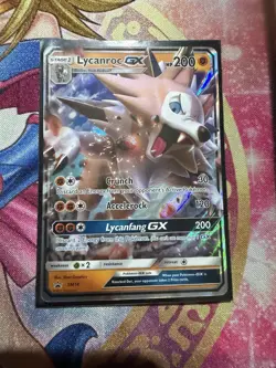 Pokemon Sun & Moon Lycanroc GX Black Star Promo SM14 LP - Image 1