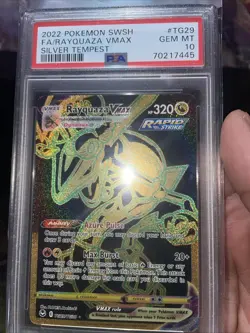 Pokemon TCG Rayquaza VMAX TG29/TG30 SWSH Silver Tempest PSA 10 - Image 1