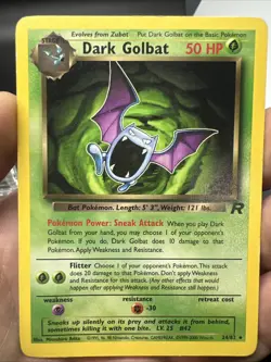 Pokemon Dark Golbat 24/82 Team Rocket Rare Non Holo - HEAVY PLAY - Image 4