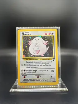 Pokemon Chansey 003/130 Base Set 2 Holo - HEAVY PLAY - Image 1
