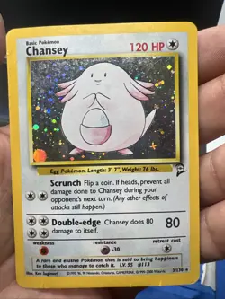 Pokemon Chansey 003/130 Base Set 2 Holo - HEAVY PLAY - Image 4
