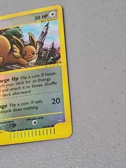 Pokemon TCG Reverse Holo Common Eevee 75/147 Aquapolis E Reader - NM - Image 5