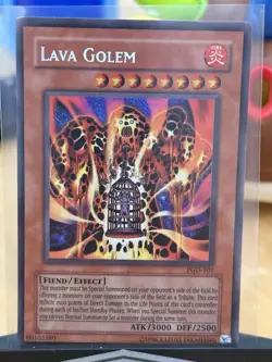 Yugioh Lava Golem PGD-107 Pharaonic Guardian Secret Rare LP - Image 1