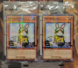 2x Rescue Rabbit & NEYMAR JR Token eFootball Collab Promos *SEALED* Yugioh NEW - Image 1