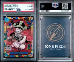 2025 One Piece CHINESE Card Game Monkey D. Luffy PCC One Piece Day'25 PSA 10 - Image 1