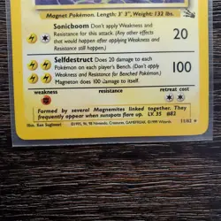 Magneton 11/62 - Fossil Holo Rare card Unlimited. - Image 3