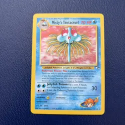 Pokemon TCG Misty's Tentacruel Gym Heroes 10/132 Holo Unlimited Holo Rare card - Image 1