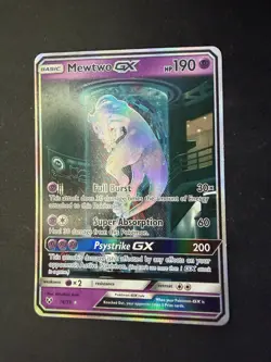 Pokemon TCG Mewtwo GX Shining Legends Holo Card 78/73 Secret Rare - Image 1