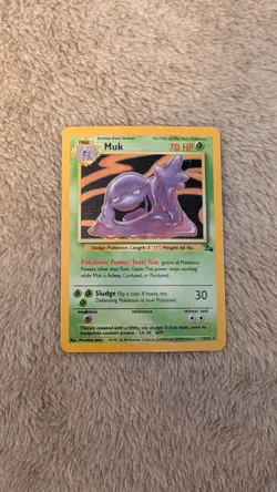 MUK - 28/62 - Fossil - Rare - Pokemon Card - Lightly Played - Image 1