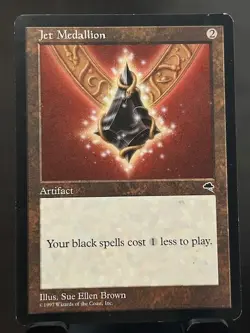 Jet Medallion MTG Tempest Magic Gathering - Image 1