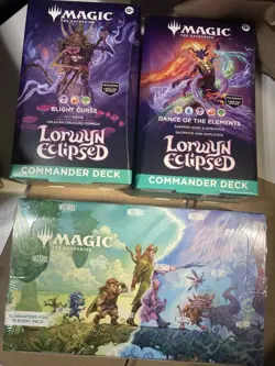 *AUCTION* Sealed Lorwyn Eclipsed Play Booster Box & Both Commander Decks! - Image 2