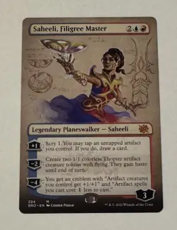 MTG Saheeli, Filigree Master Borderless - The Brothers' War NM - Image 1