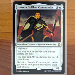 Hakoda, Selfless Commander - Prerelease Foil Promo - Avatar TLA MTG - Image 1