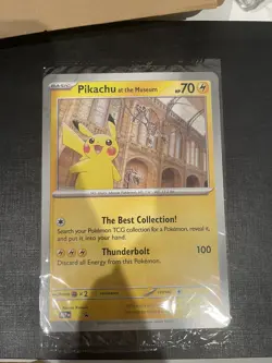 Pokemon TCG Promo Oversized Card - Pikachu at the Museum (Sealed) UK EXCLUSIVE - Image 1