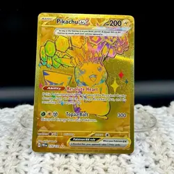 Pokemon TCG GOLD Pikachu Ex #179/131 Prismatic Evolution HYPER RARE - Image 1