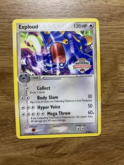 3/106 Exploud National Championships Stamped Promo Pokemon Card 2005 NM - Image 1