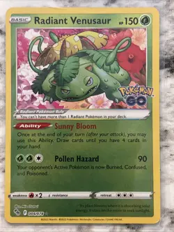 Radiant Venusaur 004/078 Pokemon Go Radiant Rare Holo Pokemon - Image 1