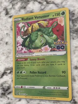 Radiant Venusaur 004/078 Pokemon Go Radiant Rare Holo Pokemon - Image 3