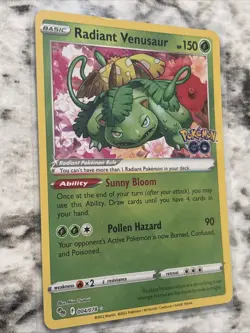 Radiant Venusaur 004/078 Pokemon Go Radiant Rare Holo Pokemon - Image 4