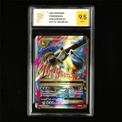 TQG 9.5 MINT+ 2016 Pokemon ENG M Blastoise EX 102/108 UR - Image 1