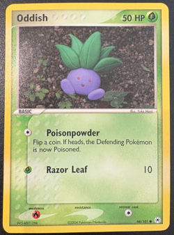Pokemon TCG Oddish EX Hidden Legends 68/101 Regular Common LP/MP ** - Image 1