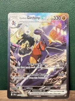 Pokemon Cynthia's Garchomp ex 232/182 Sv10: Destined Rivals Full Art Holo SIR - Image 1